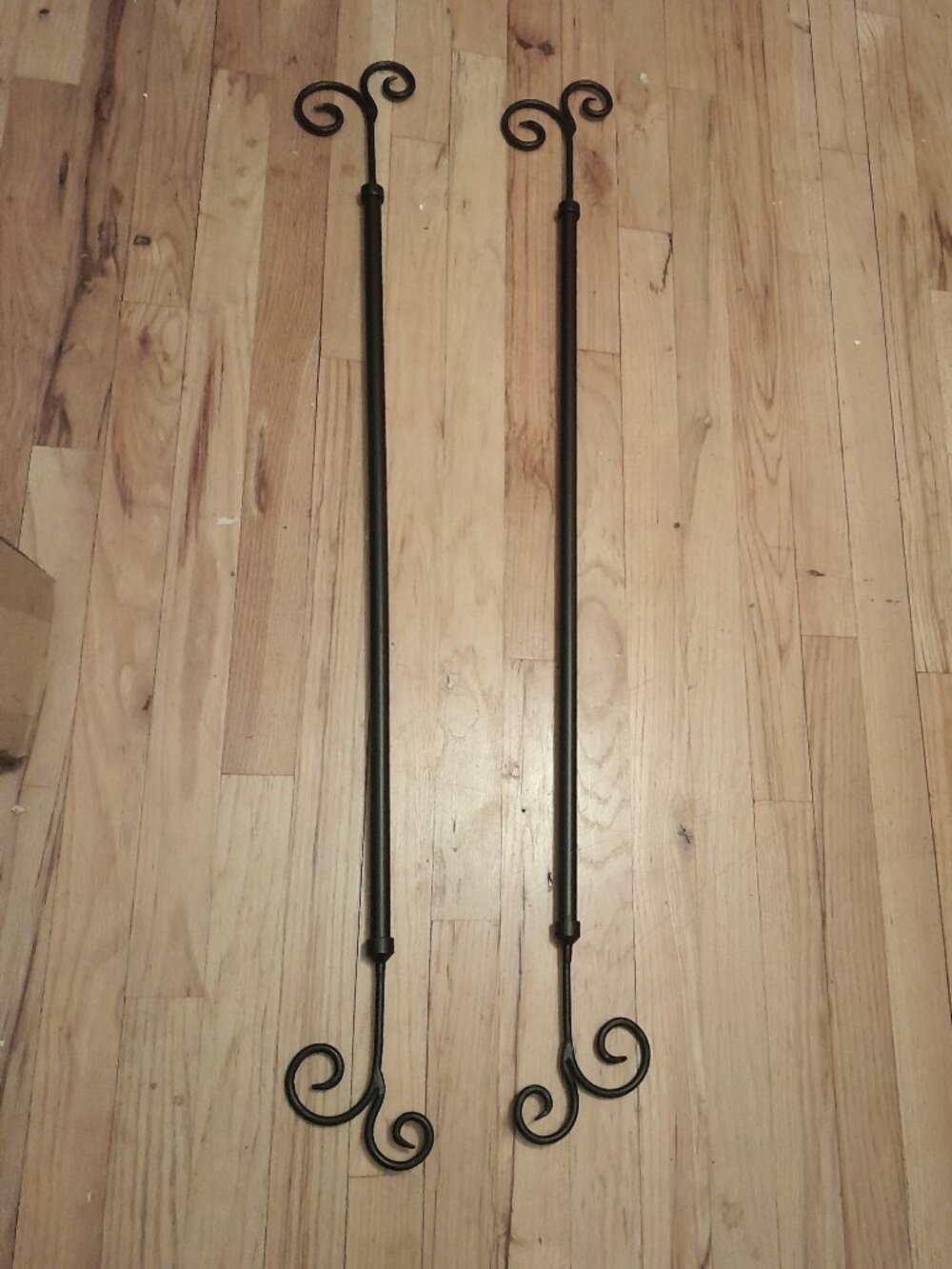 Vintage Iron Curtain Rods